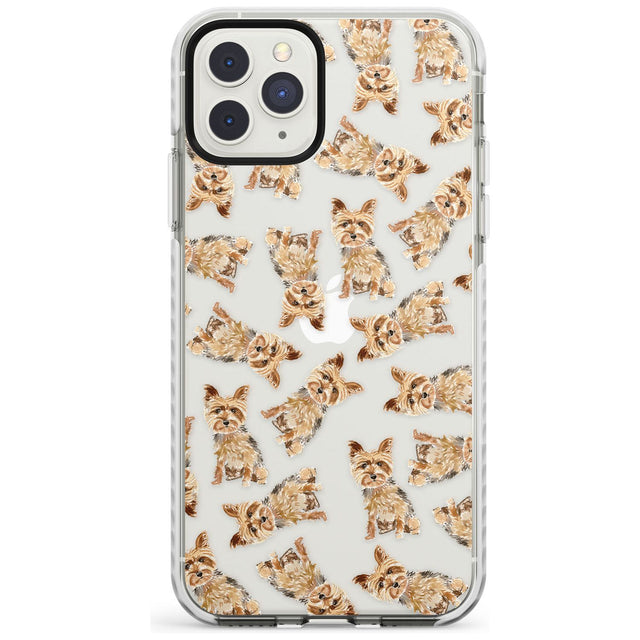 Yorkshire Terrier Watercolour Dog Pattern Impact Phone Case for iPhone 11 Pro Max