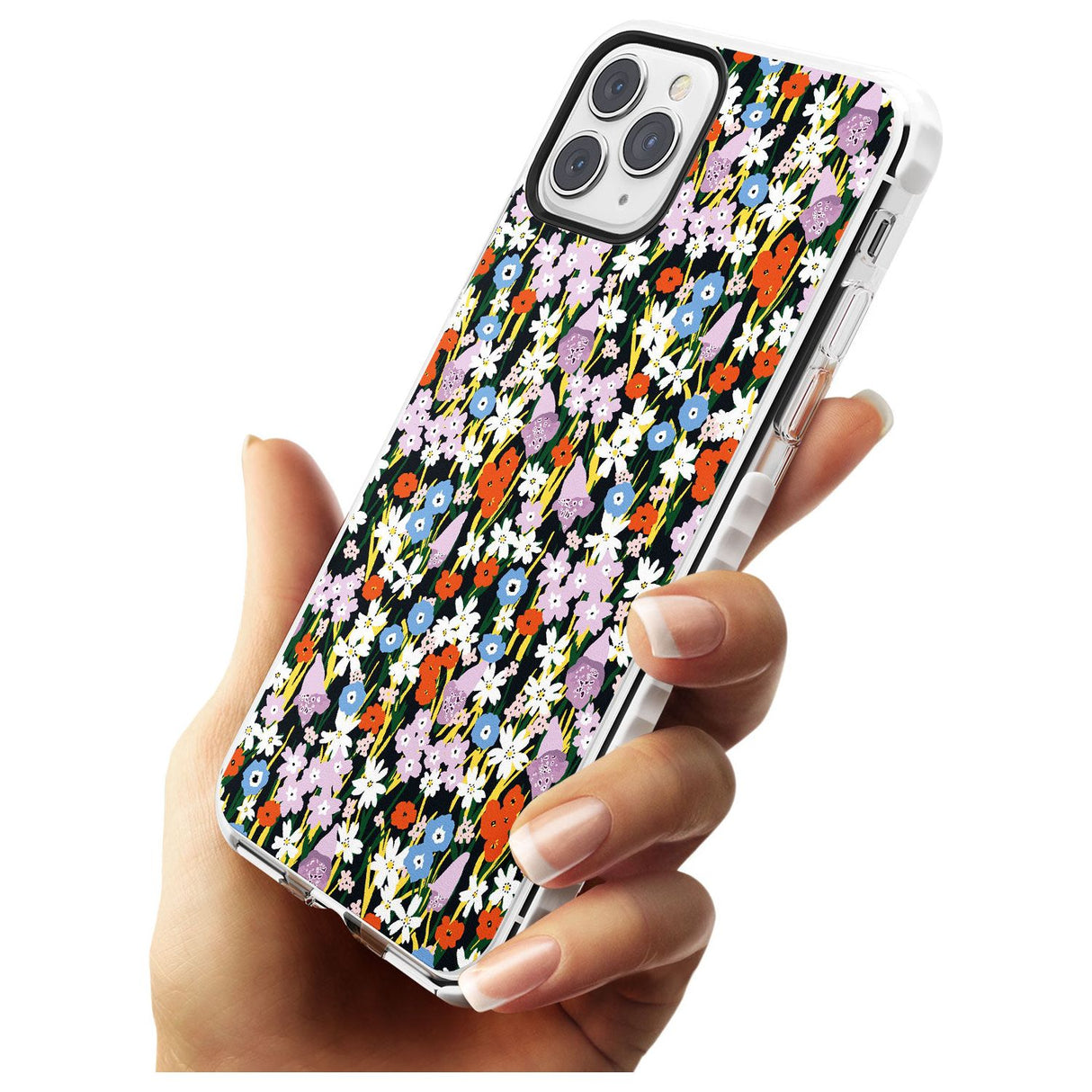 Energetic Floral Mix: Solid Slim TPU Phone Case for iPhone 11 Pro Max
