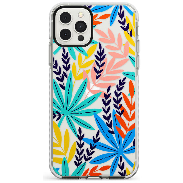 Tropical Palm Leaves Impact Phone Case for iPhone 11, iphone 12