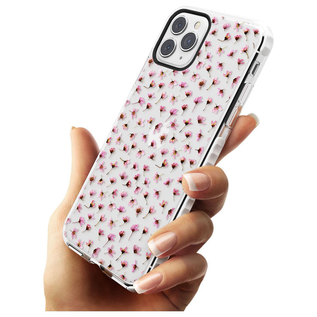 Small Pink Blossoms Transparent Design Impact Phone Case for iPhone 11 Pro Max