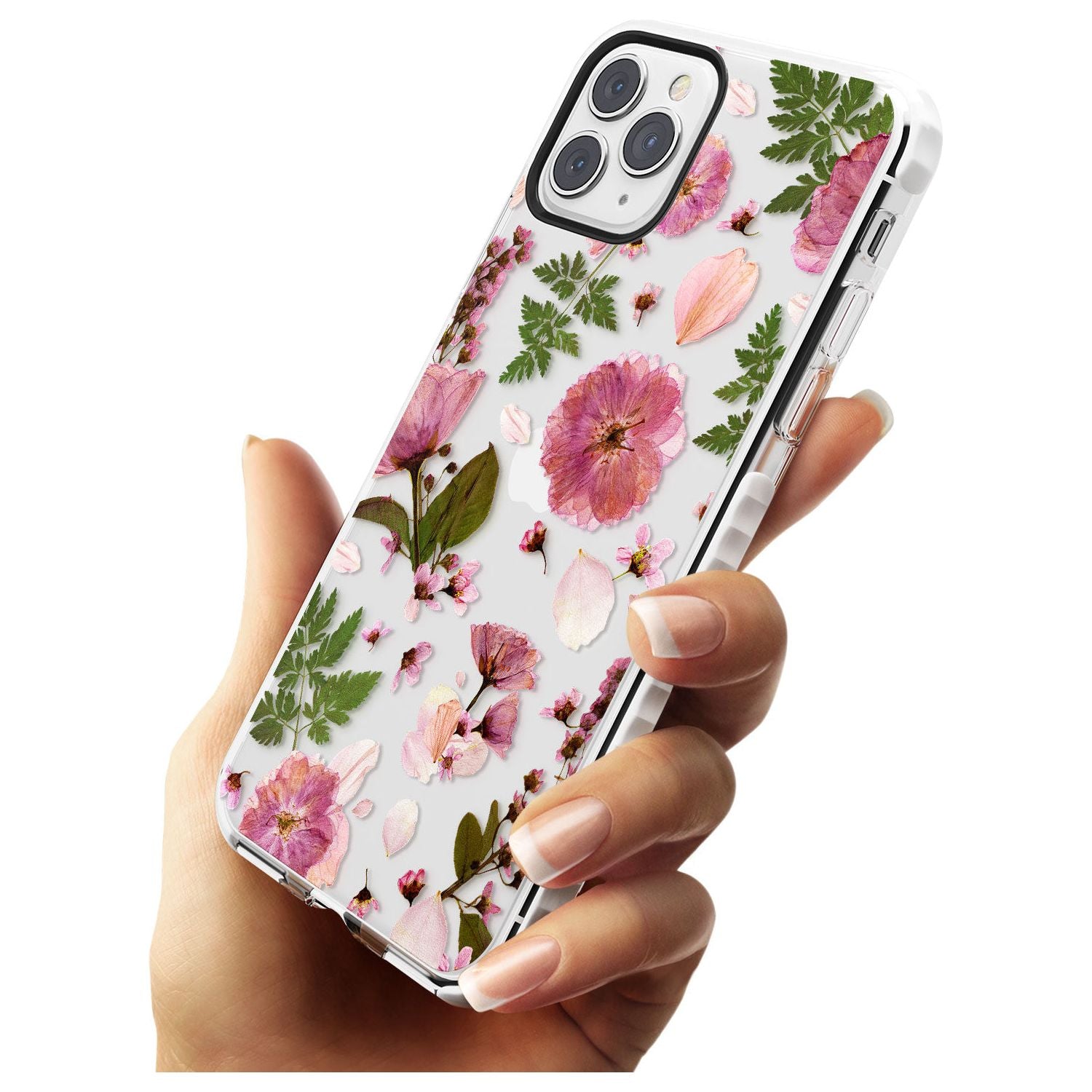 Natural Arrangement of Flowers & Leaves Design Impact Phone Case for iPhone 11 Pro Max