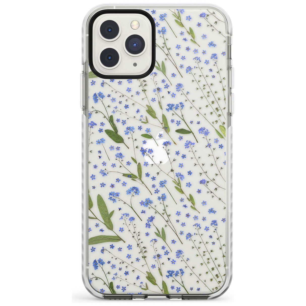 Blue Wild Flower Design Impact Phone Case for iPhone 11 Pro Max