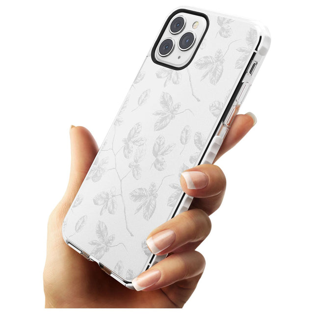 Grey Branches Vintage Botanical Impact Phone Case for iPhone 11 Pro Max