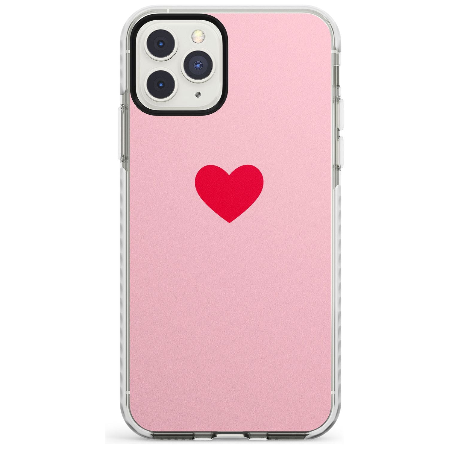 Single Heart Red & Pink Impact Phone Case for iPhone 11 Pro Max