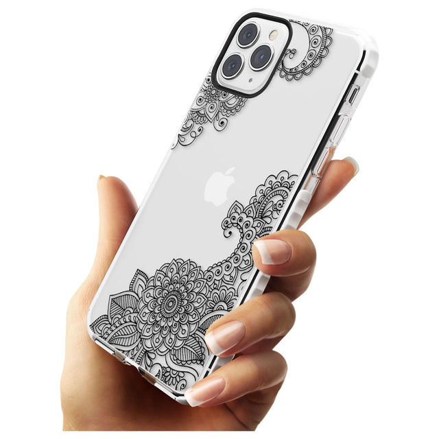 Black Henna Botanicals Impact Phone Case for iPhone 11 Pro Max