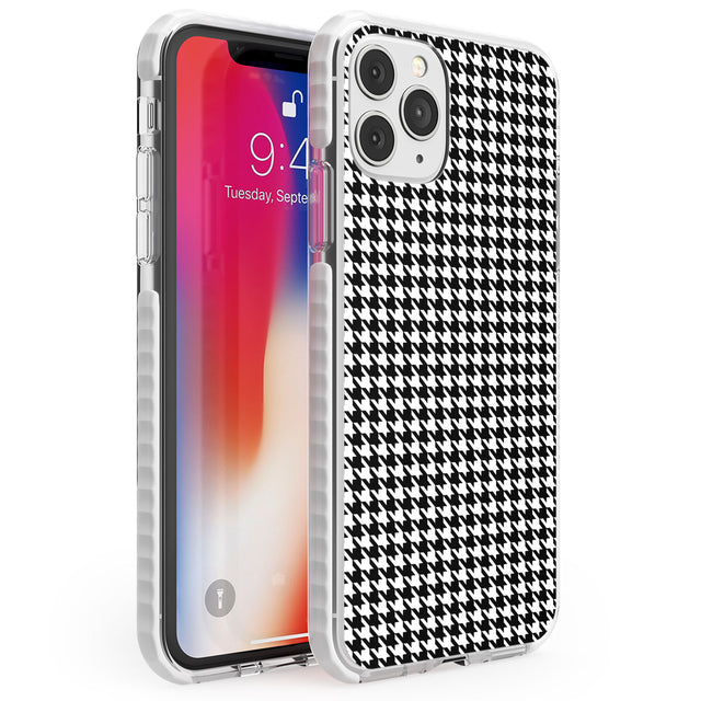 Black Houndstooth Pattern Phone Case iPhone 11 Pro Max / Impact Case,iPhone 11 Pro / Impact Case,iPhone 12 Pro / Impact Case,iPhone 12 Pro Max / Impact Case Blanc Space