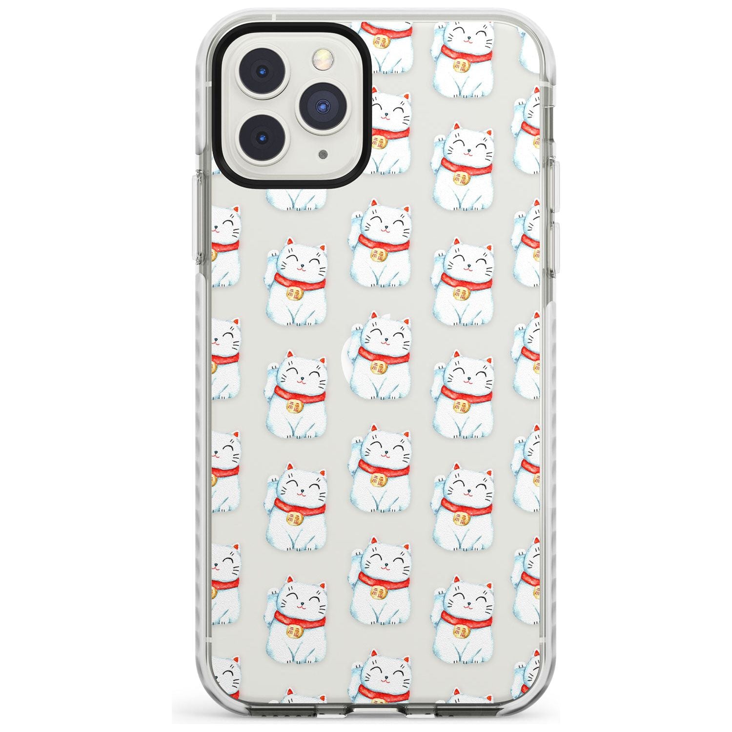 Lucky Cat Maneki-Neko Japanese Pattern Impact Phone Case for iPhone 11 Pro Max