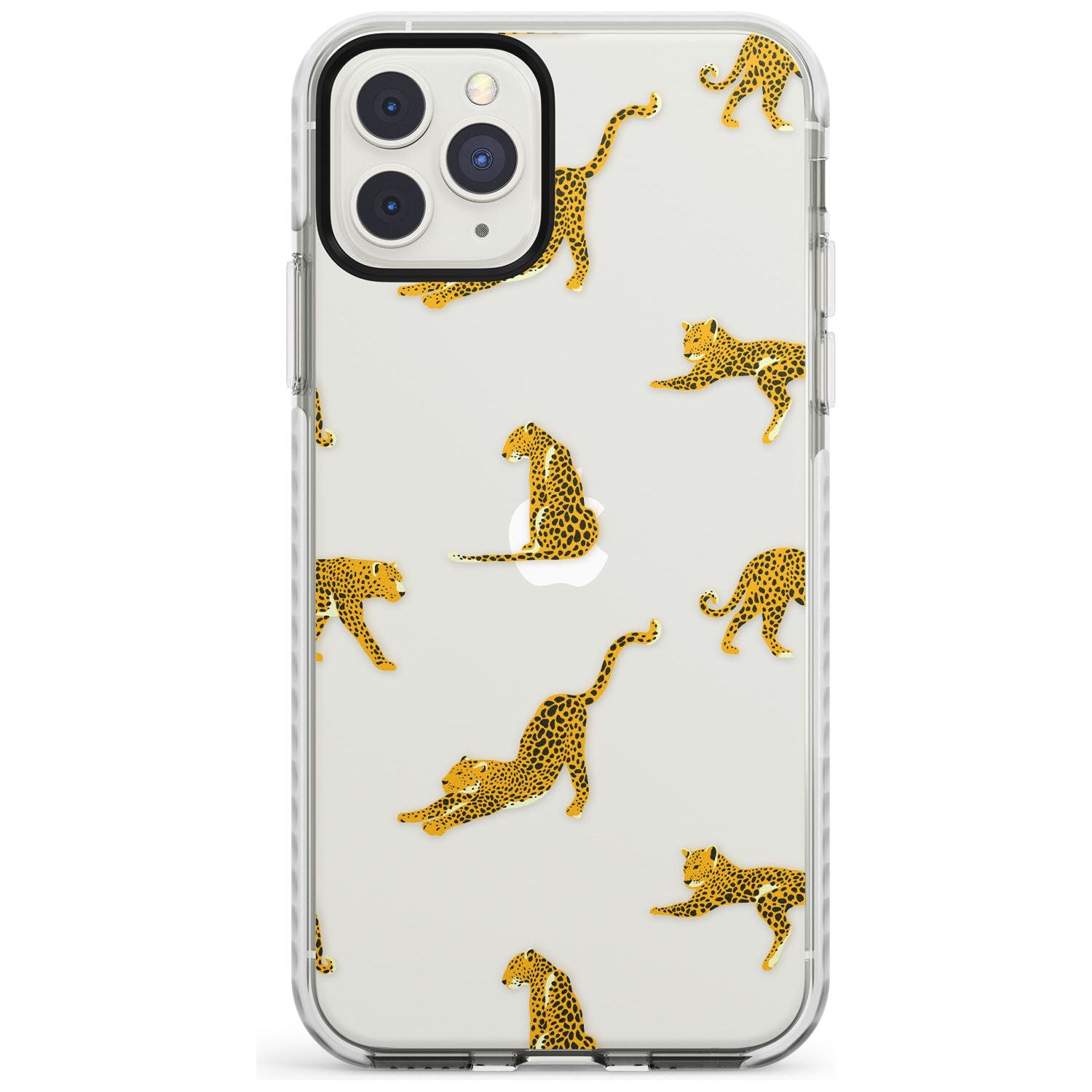 Clear Jaguar Jungle Cat Pattern Impact Phone Case for iPhone 11 Pro Max