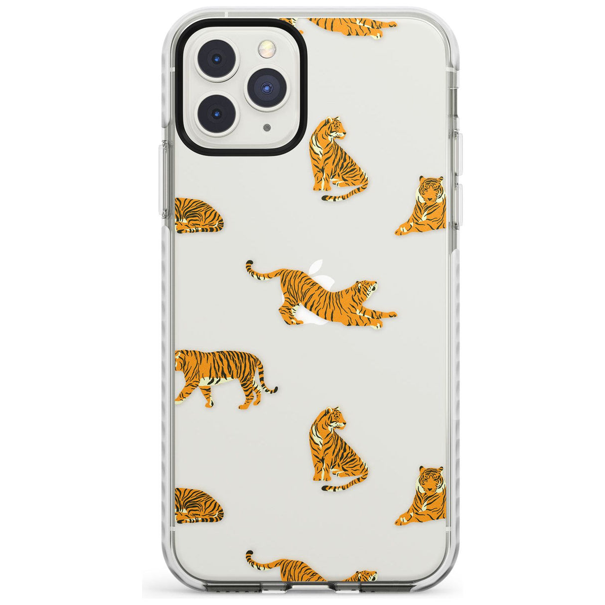 Clear Tiger Jungle Cat Pattern Impact Phone Case for iPhone 11 Pro Max