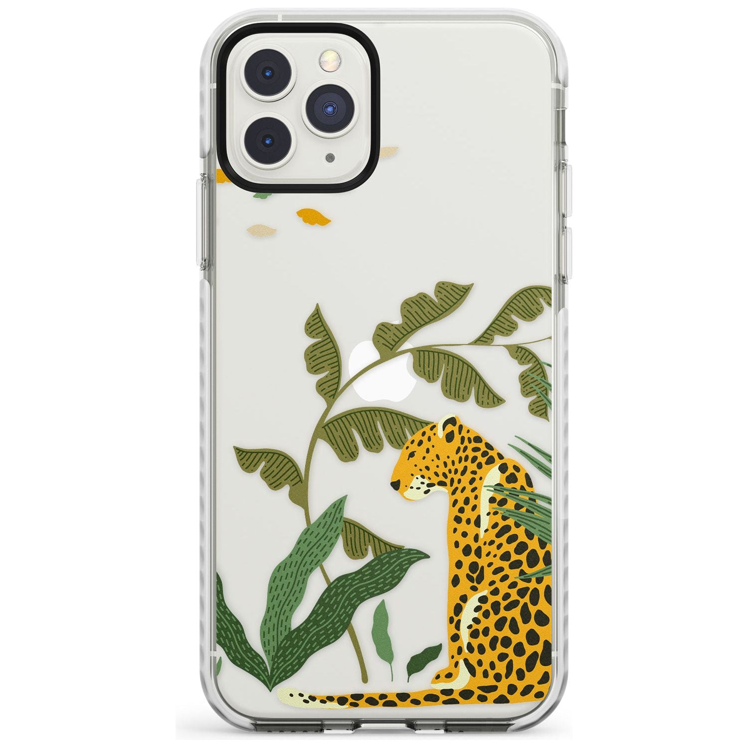 Large Jaguar Clear Jungle Cat Pattern Impact Phone Case for iPhone 11 Pro Max