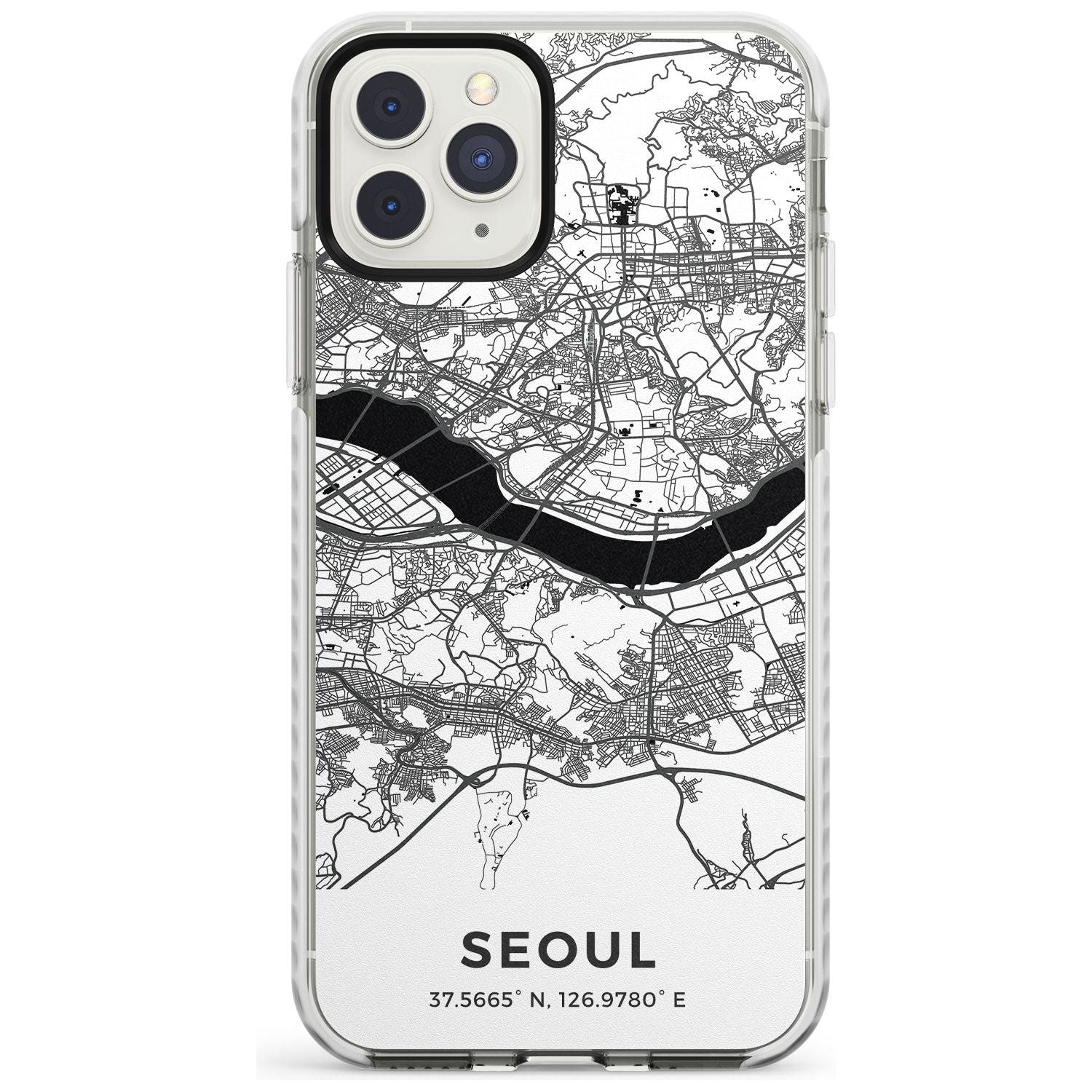Map of Seoul, South Korea Impact Phone Case for iPhone 11 Pro Max