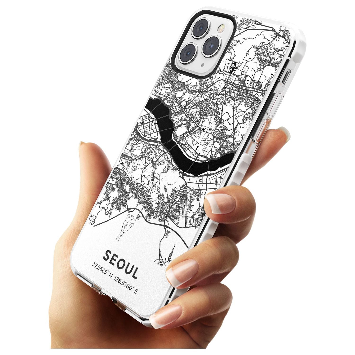 Map of Seoul, South Korea Impact Phone Case for iPhone 11 Pro Max