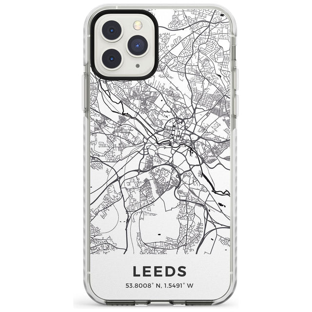 Map of Leeds, England Impact Phone Case for iPhone 11 Pro Max