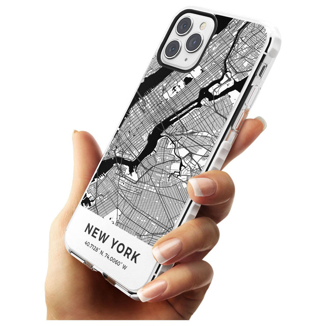 Map of New York, New York Impact Phone Case for iPhone 11 Pro Max