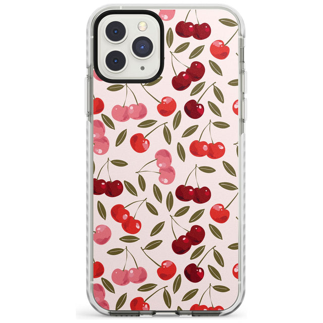 Fruity & Fun Patterns Cherries Phone Case iPhone 11 Pro Max / Impact Case,iPhone 11 Pro / Impact Case,iPhone 12 Pro / Impact Case,iPhone 12 Pro Max / Impact Case Blanc Space