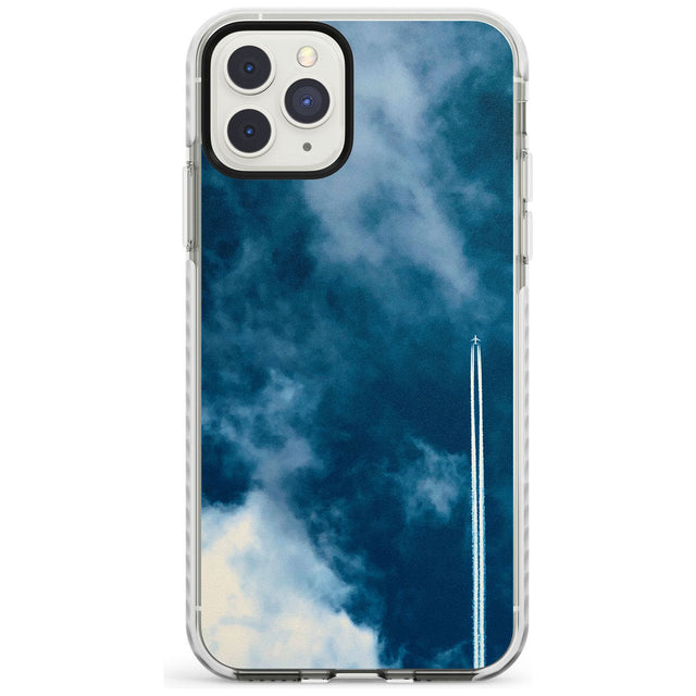 Plane in Cloudy Sky Photograph Impact Phone Case for iPhone 11 Pro Max