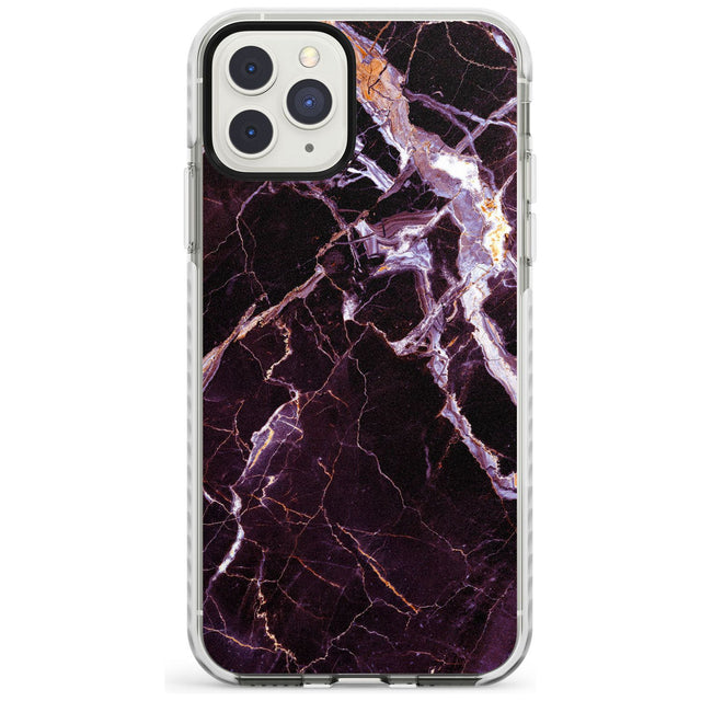 Black, Purple & Yellow shattered Marble Impact Phone Case for iPhone 11 Pro Max