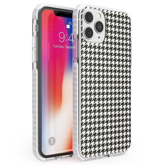 Chic Houndstooth Check Phone Case iPhone 11 Pro Max / Impact Case,iPhone 11 Pro / Impact Case,iPhone 12 Pro / Impact Case,iPhone 12 Pro Max / Impact Case Blanc Space