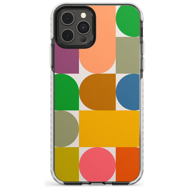 Abstract Retro Shapes: Rainbow Mix Slim TPU Phone Case for iPhone 11 Pro Max