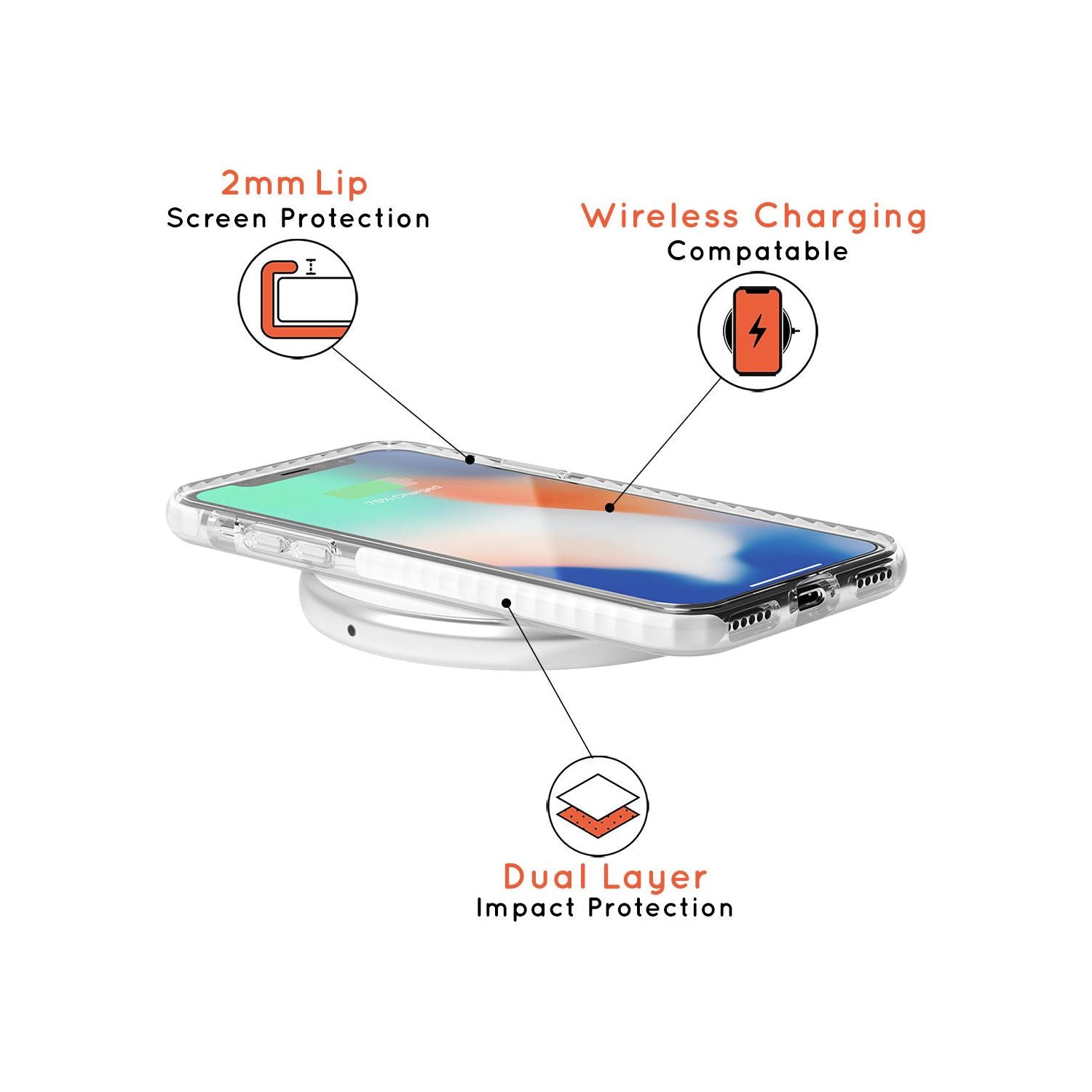 Large Rainbow Mandala Transparent Design Slim TPU Phone Case for iPhone 11 Pro Max