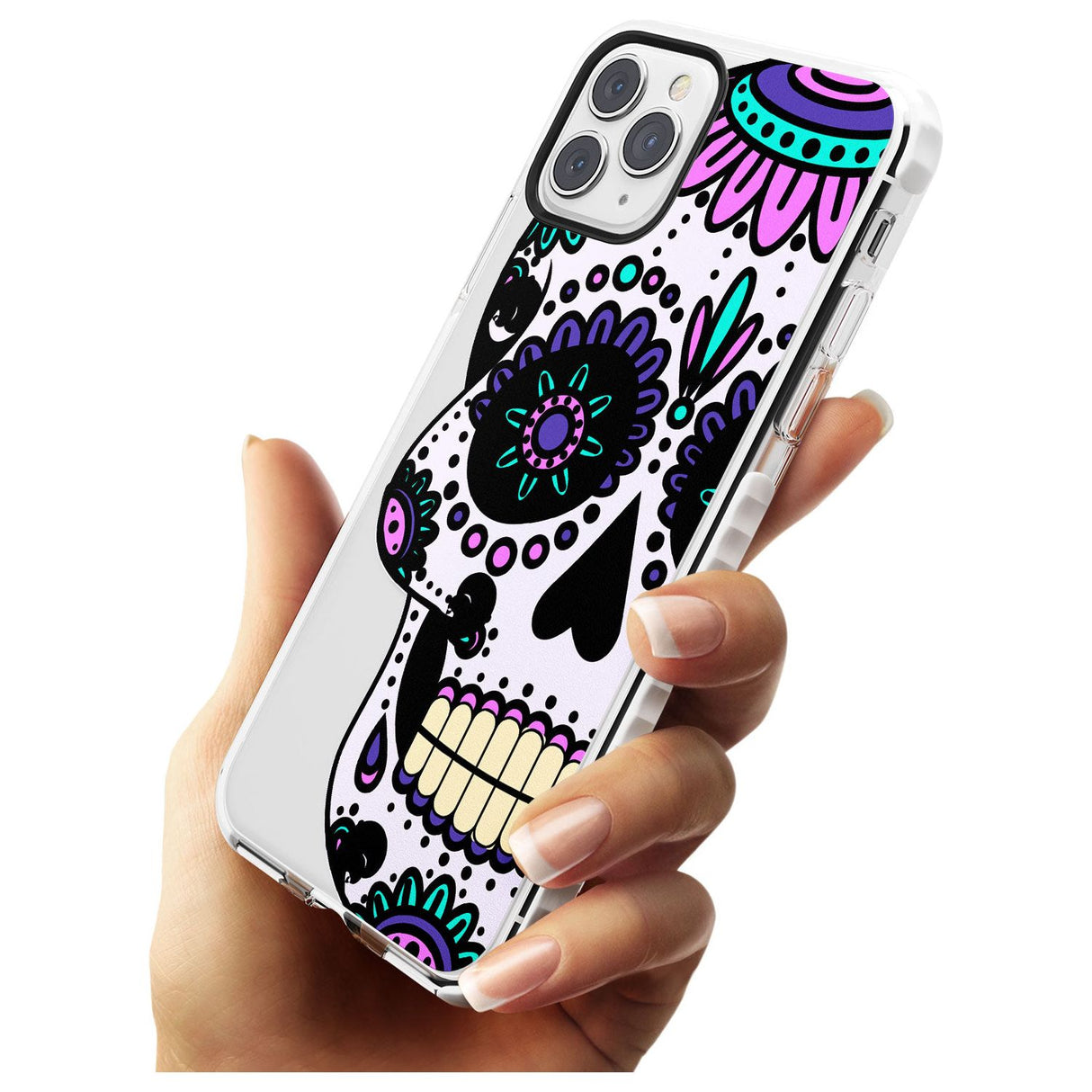 Violet Sugar Skull Impact Phone Case for iPhone 11 Pro Max