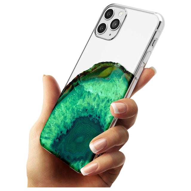 Emerald Green Gemstone Crystal Clear Design Slim TPU Phone Case for iPhone 11 Pro Max