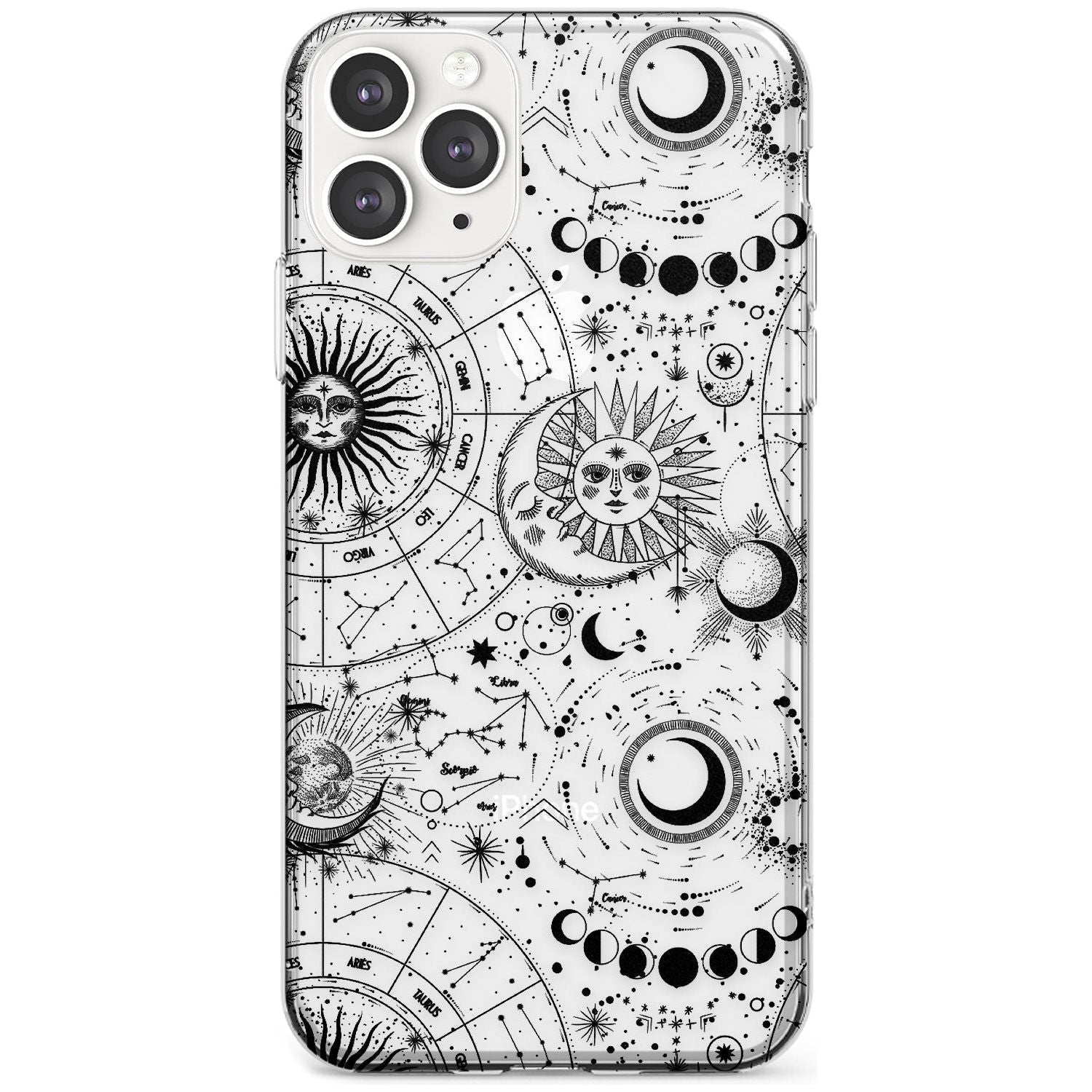 Suns, Moons, Zodiac Signs Astrological Slim TPU Phone Case for iPhone 11 Pro Max