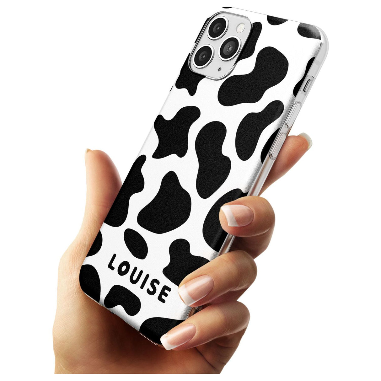 Custom Cow Print Black Impact Phone Case for iPhone 11 Pro Max