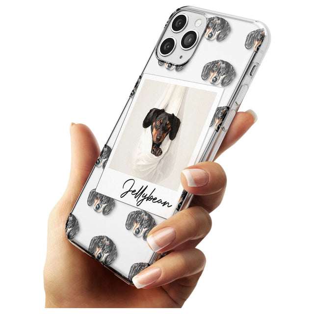 Dachshund, Black- Custom Dog Photo Black Impact Phone Case for iPhone 11 Pro Max