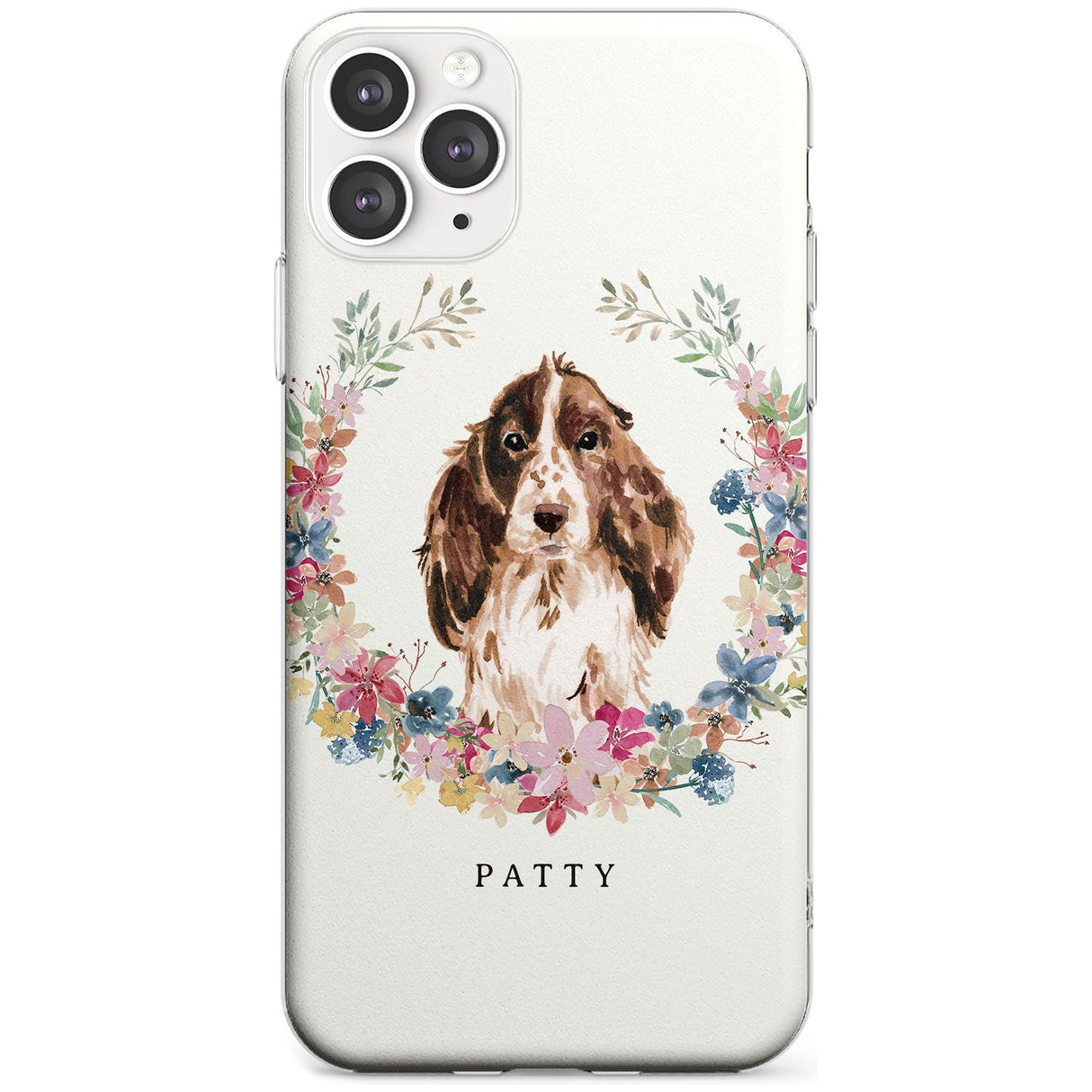 Brown Cocker Spaniel - Watercolour Dog Portrait Slim TPU Phone Case for iPhone 11 Pro Max