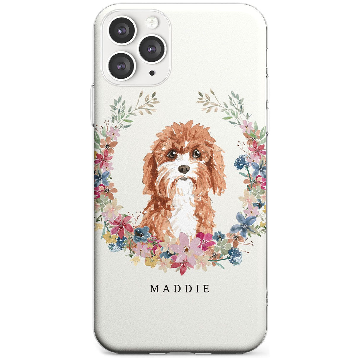 Cavapoo - Watercolour Dog Portrait Slim TPU Phone Case for iPhone 11 Pro Max