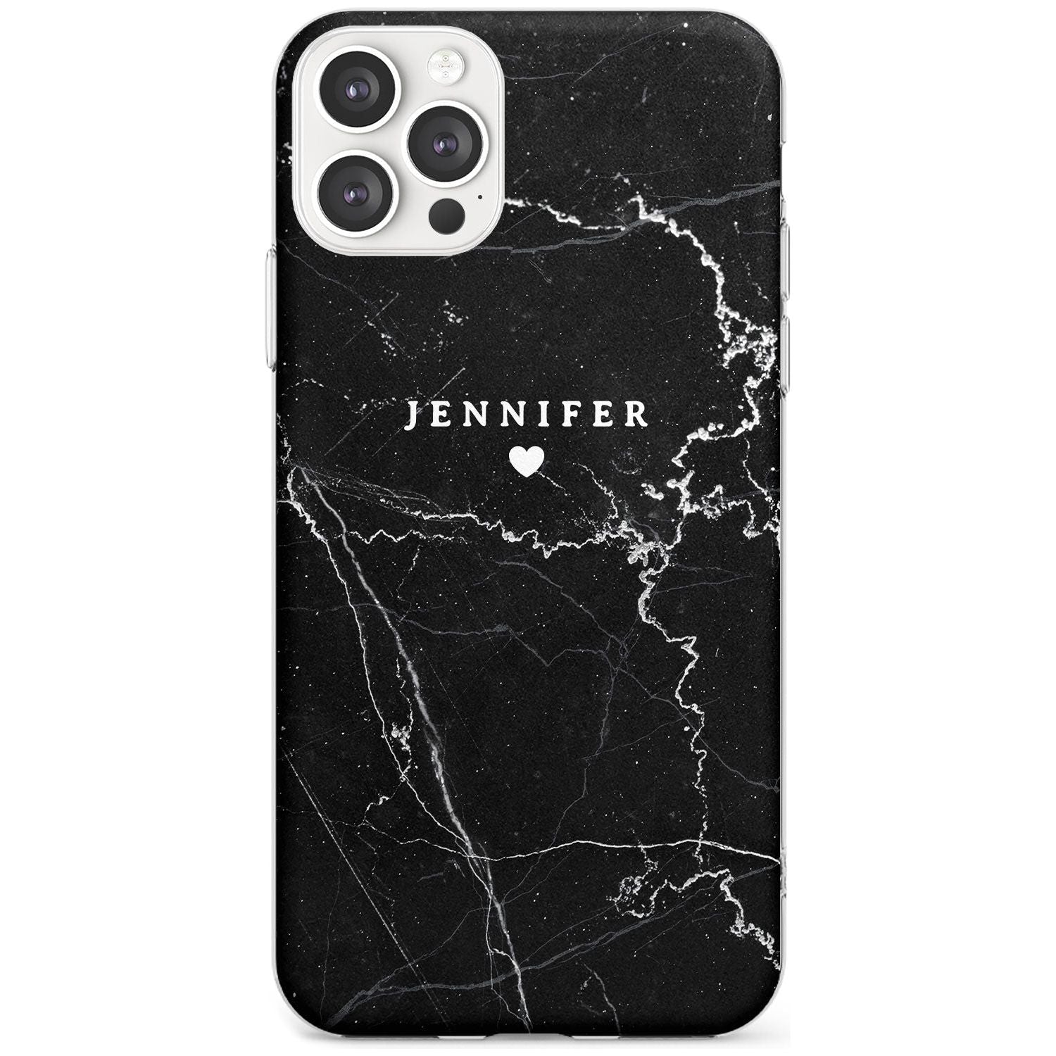 Personalised Black Marble Black Impact Phone Case for iPhone 11 Pro Max