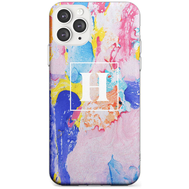 Mixed Pastels Custom Marbled Paper Slim TPU Phone Case for iPhone 11 Pro Max