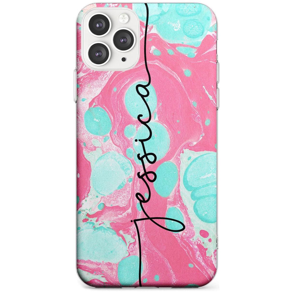 Turquoise & Pink - Marbled iPhone Case  Slim Case Custom Phone Case - Case Warehouse