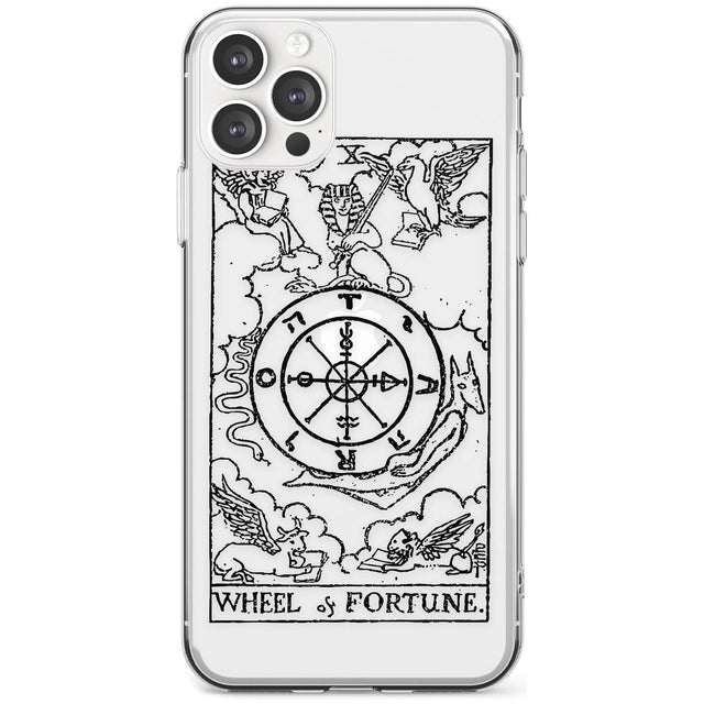 Wheel of Fortune Tarot Card - Transparent Black Impact Phone Case for iPhone 11 Pro Max