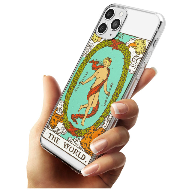 The World Tarot Card - Colour Black Impact Phone Case for iPhone 11 Pro Max