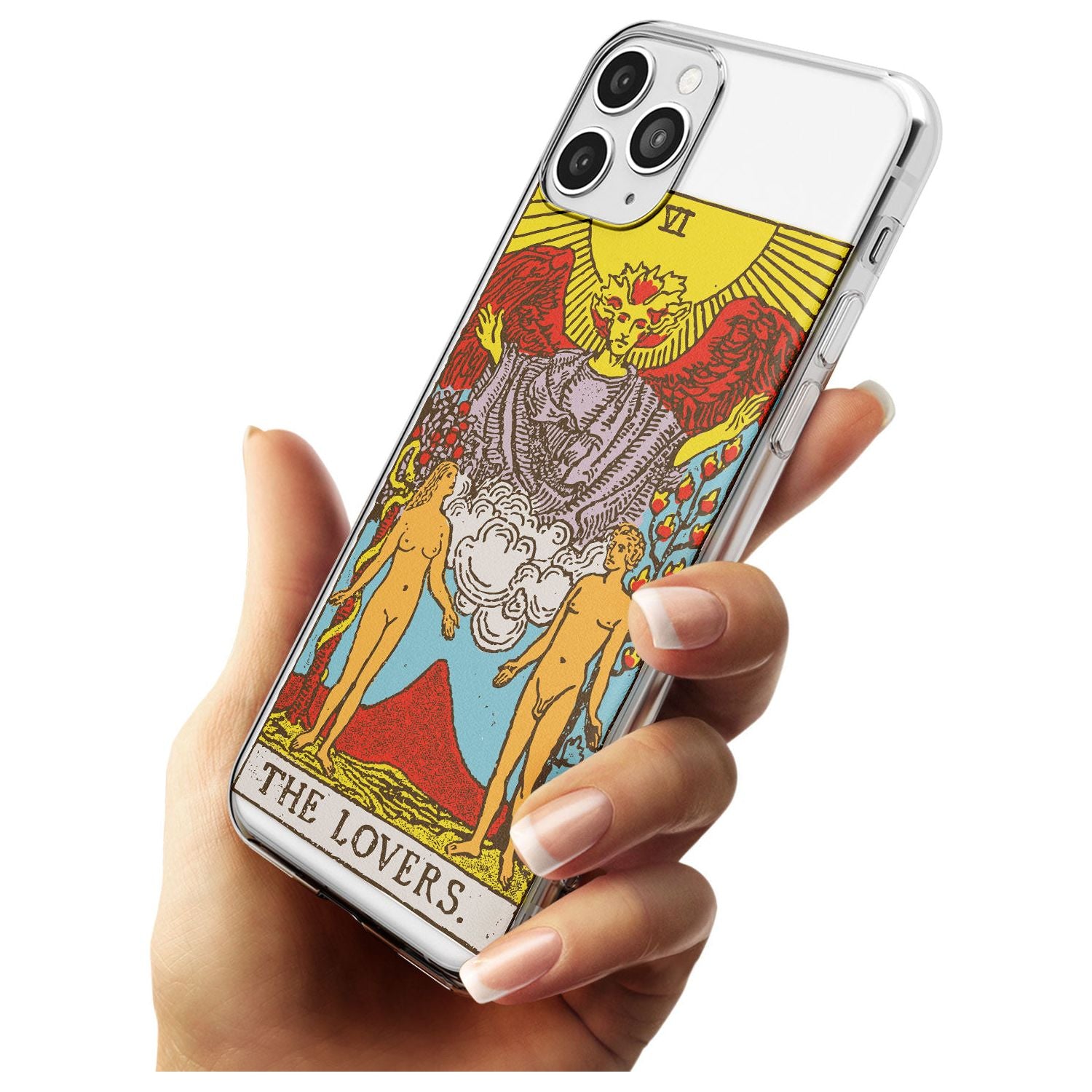 The Lovers Tarot Card - Colour Black Impact Phone Case for iPhone 11 Pro Max