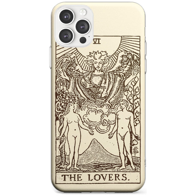 The Lovers Tarot Card - Solid Cream Black Impact Phone Case for iPhone 11 Pro Max
