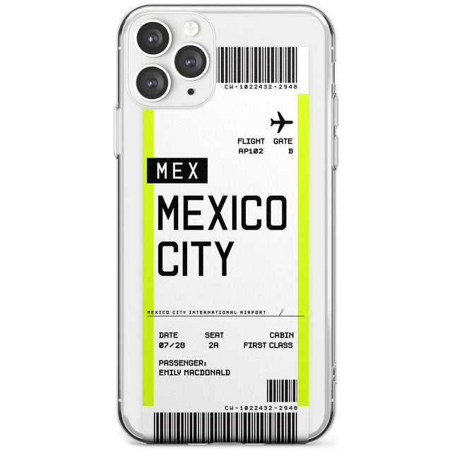 Mexico City Boarding Pass iPhone Case  Slim Case Custom Phone Case - Case Warehouse
