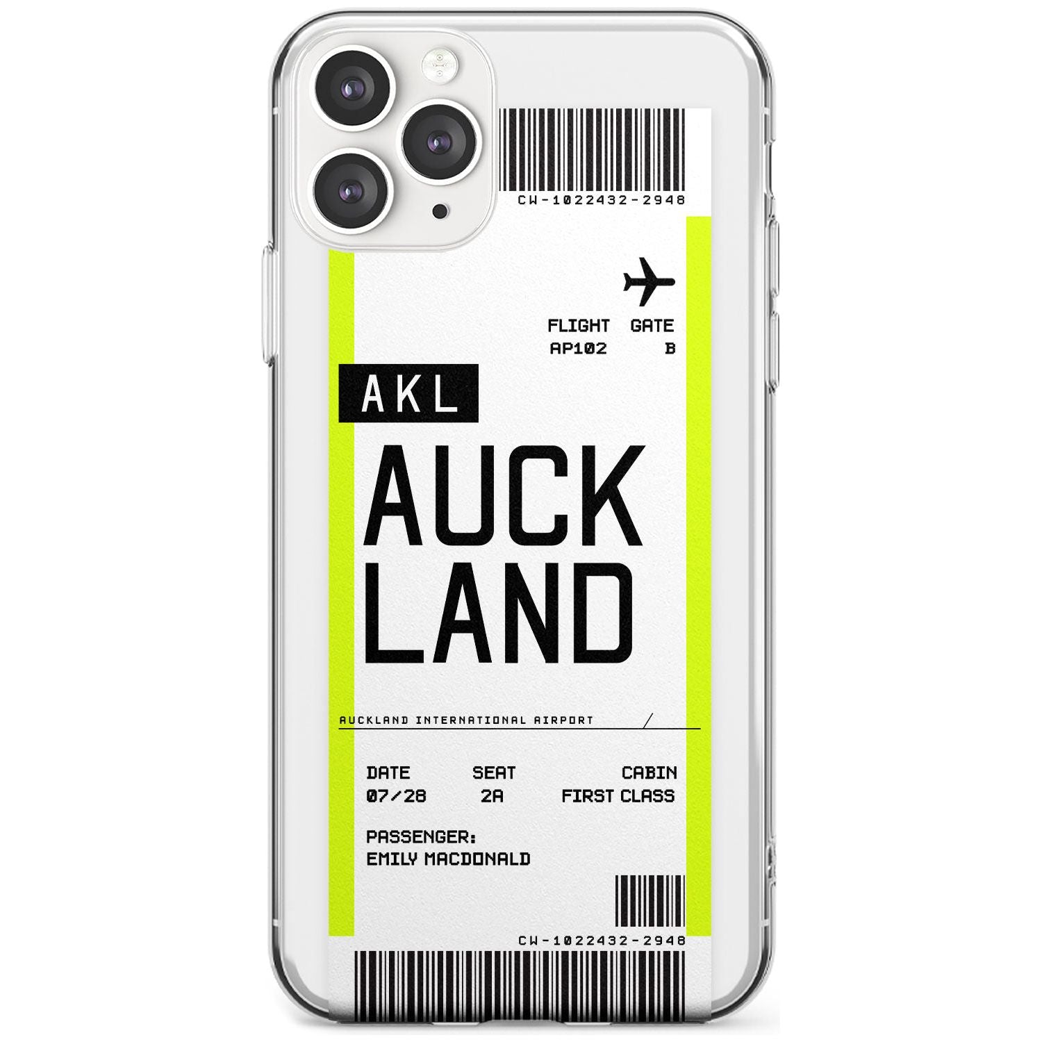 Auckland Boarding Pass iPhone Case  Slim Case Custom Phone Case - Case Warehouse