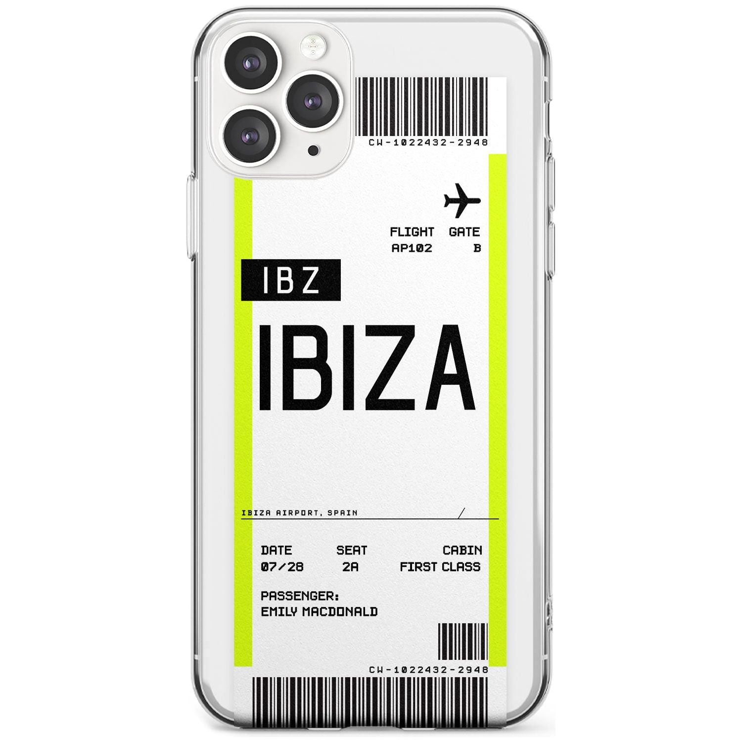 Ibiza Boarding Pass iPhone Case  Slim Case Custom Phone Case - Case Warehouse