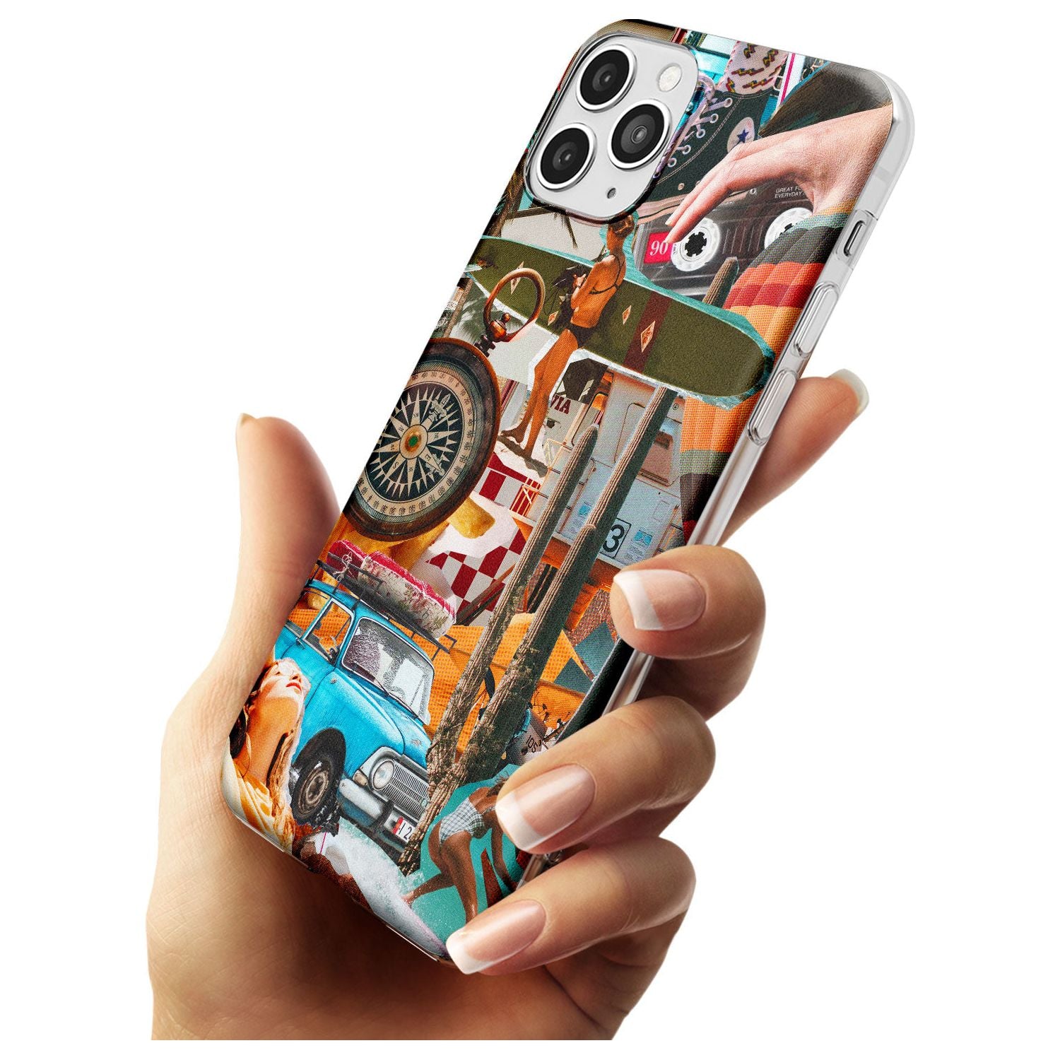 Vintage Collage: Road Trip Slim TPU Phone Case for iPhone 11 Pro Max