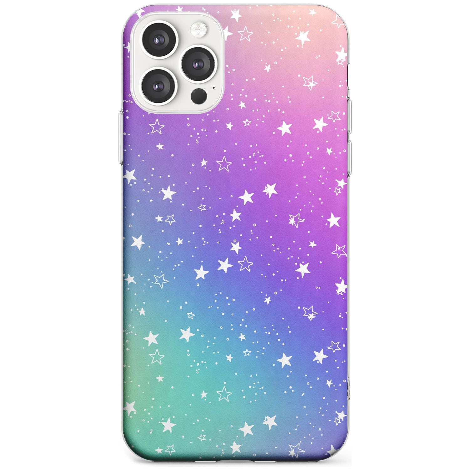 White Stars on Pastels Black Impact Phone Case for iPhone 11 Pro Max