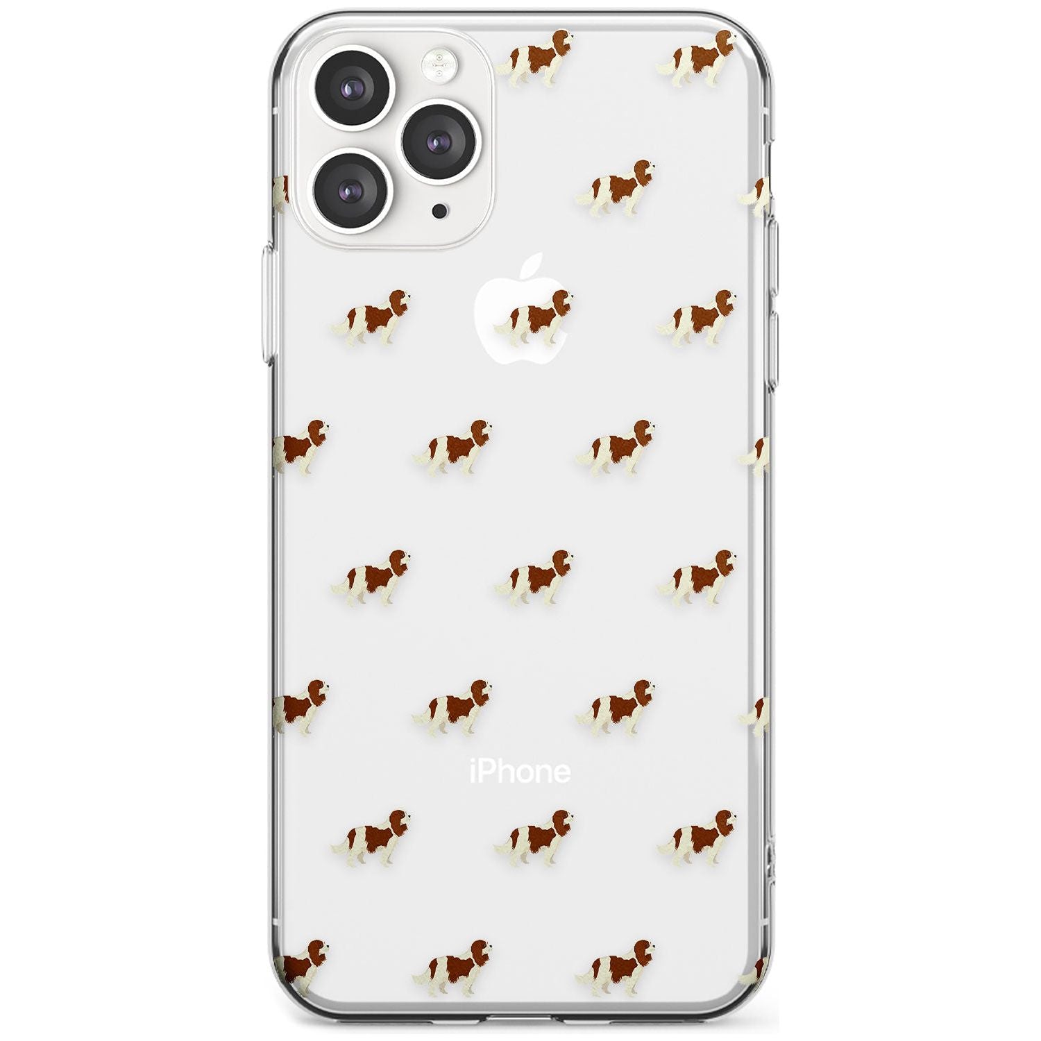 Cavalier King Charles Spaniel Pattern Clear Slim TPU Phone Case for iPhone 11 Pro Max