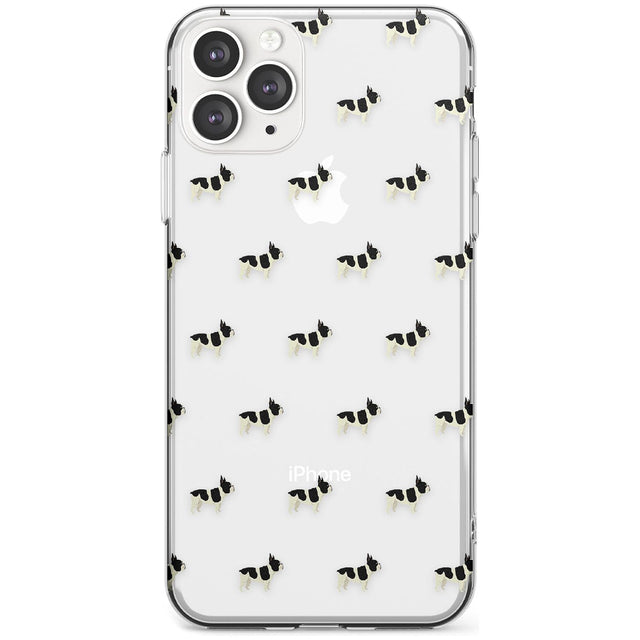 French Bulldog Dog Pattern Clear Slim TPU Phone Case for iPhone 11 Pro Max
