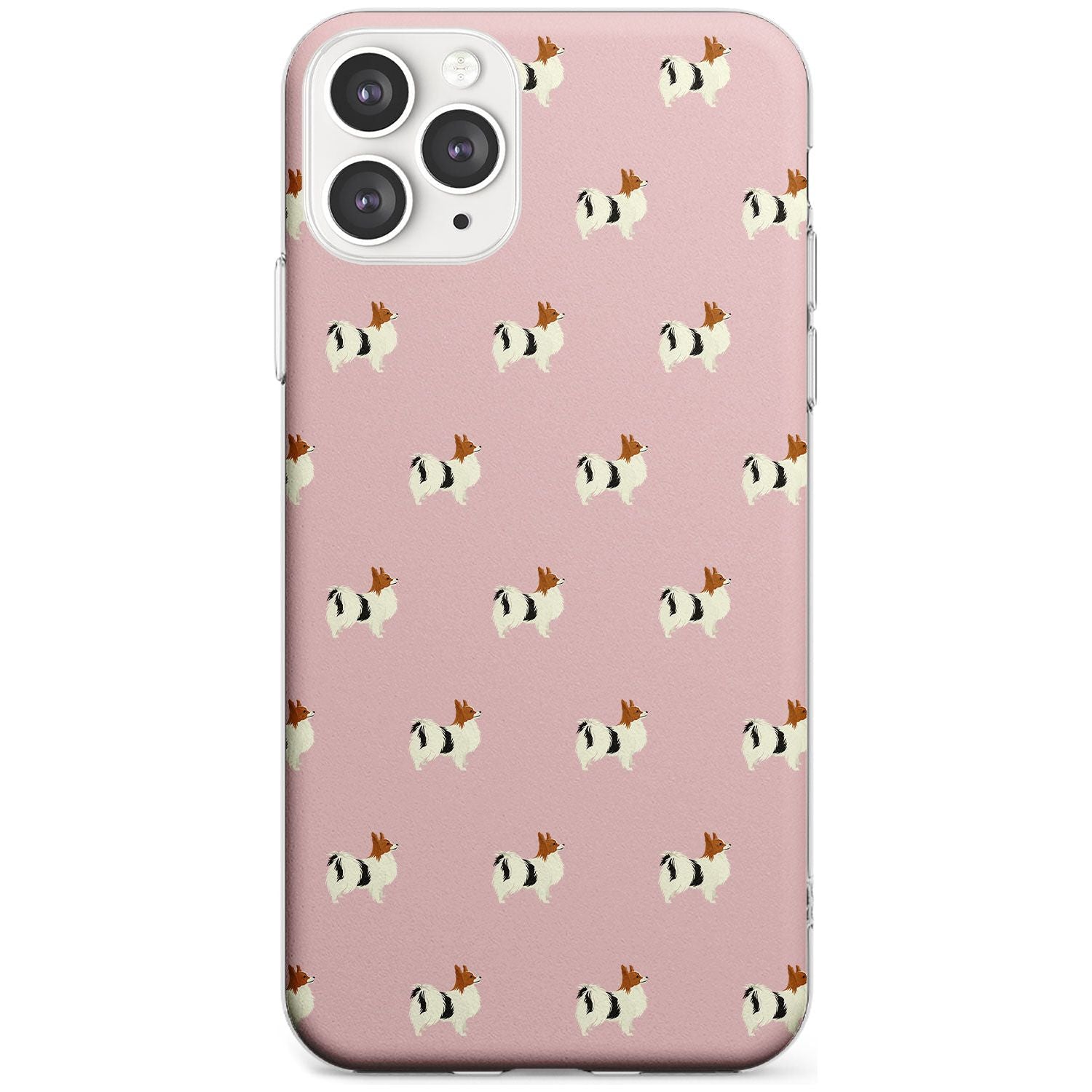 Papillon Dog Pattern Slim TPU Phone Case for iPhone 11 Pro Max
