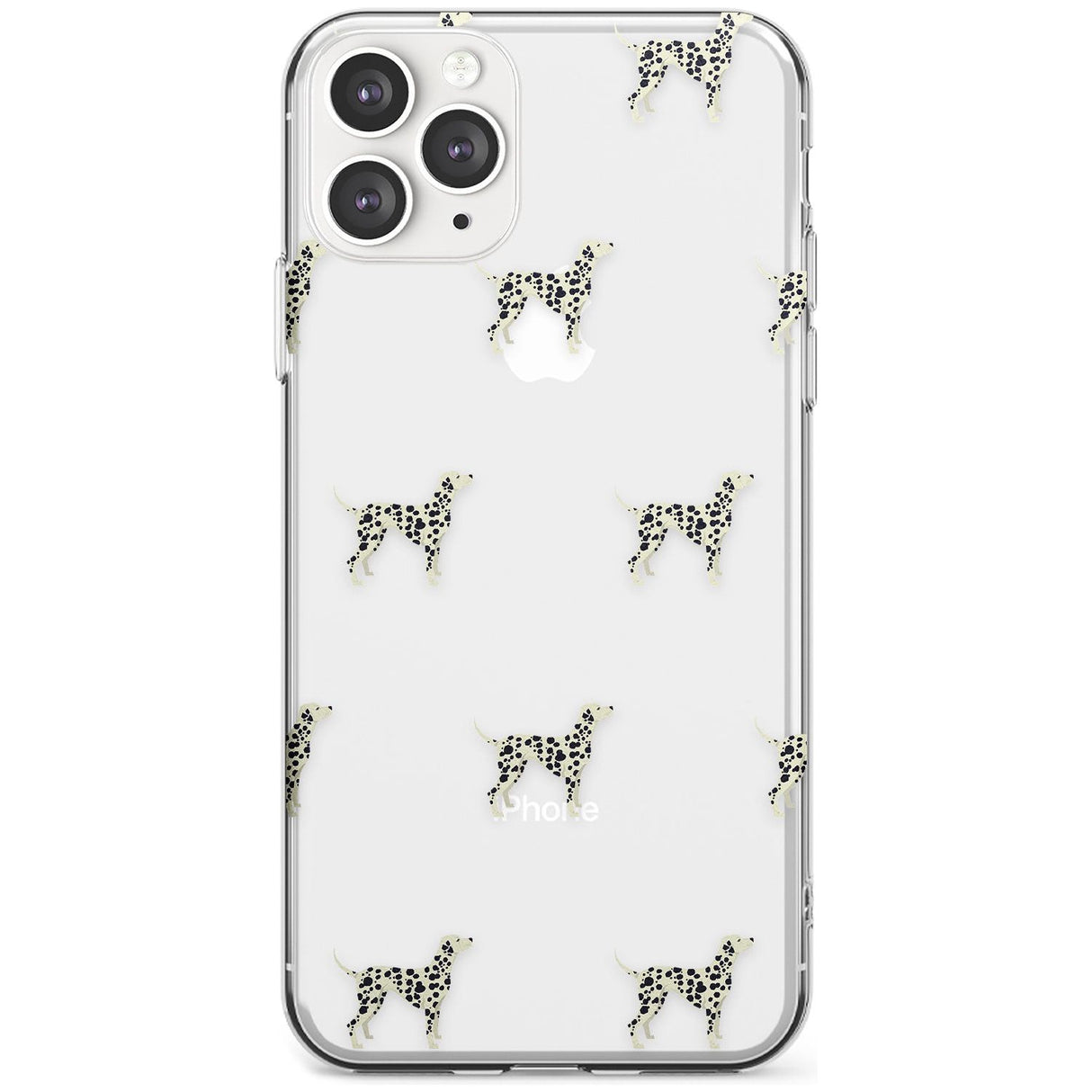 Dalmation Dog Pattern Clear Slim TPU Phone Case for iPhone 11 Pro Max