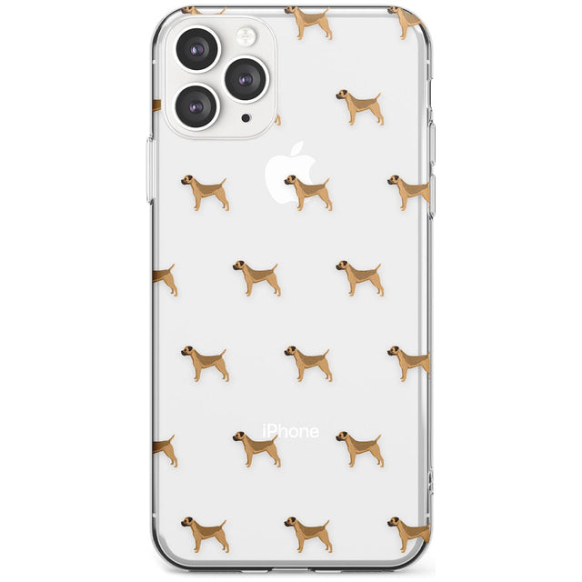 Boder Terrier Dog Pattern Clear Slim TPU Phone Case for iPhone 11 Pro Max