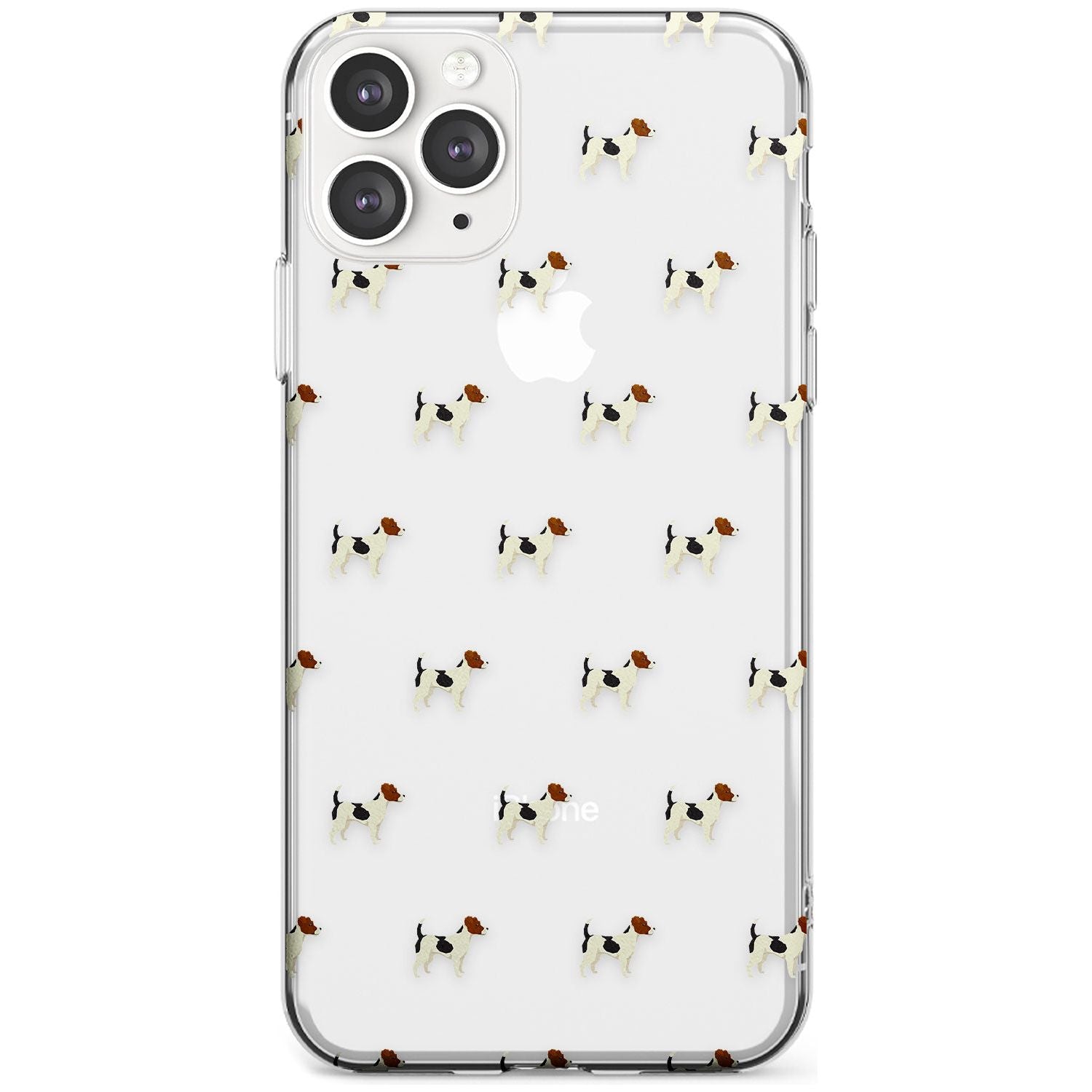 Jack Russell Terrier Dog Pattern Clear Slim TPU Phone Case for iPhone 11 Pro Max