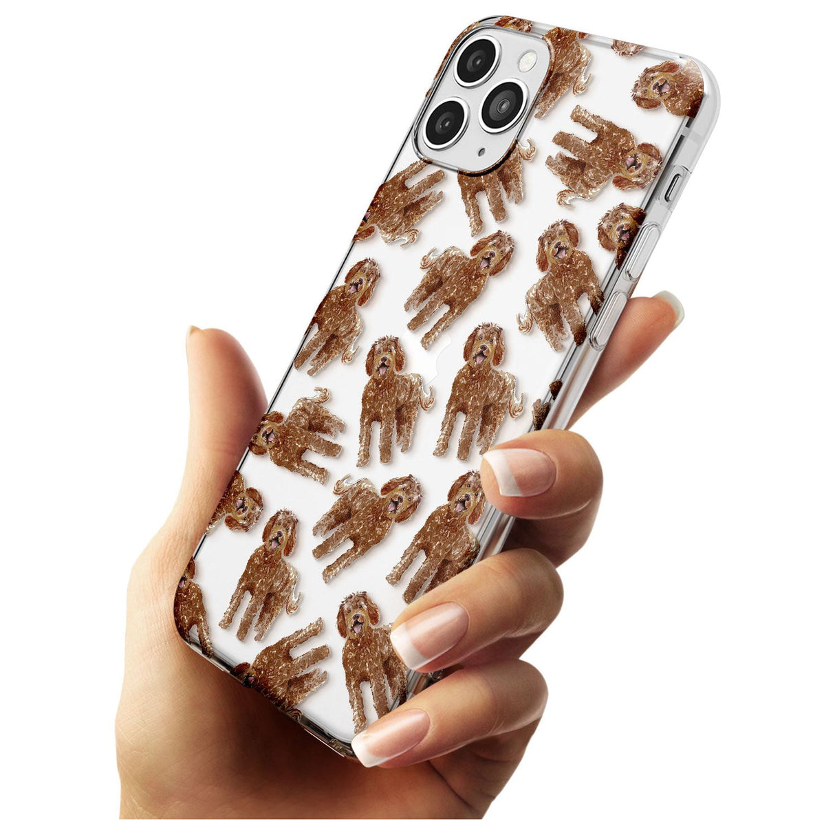 Labradoodle (Brown) Watercolour Dog Pattern Slim TPU Phone Case for iPhone 11 Pro Max
